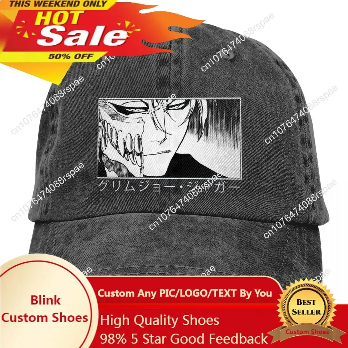 Golf Cap Dad - Washed Men's Baseball Cap Grimmjow Jaggerjack