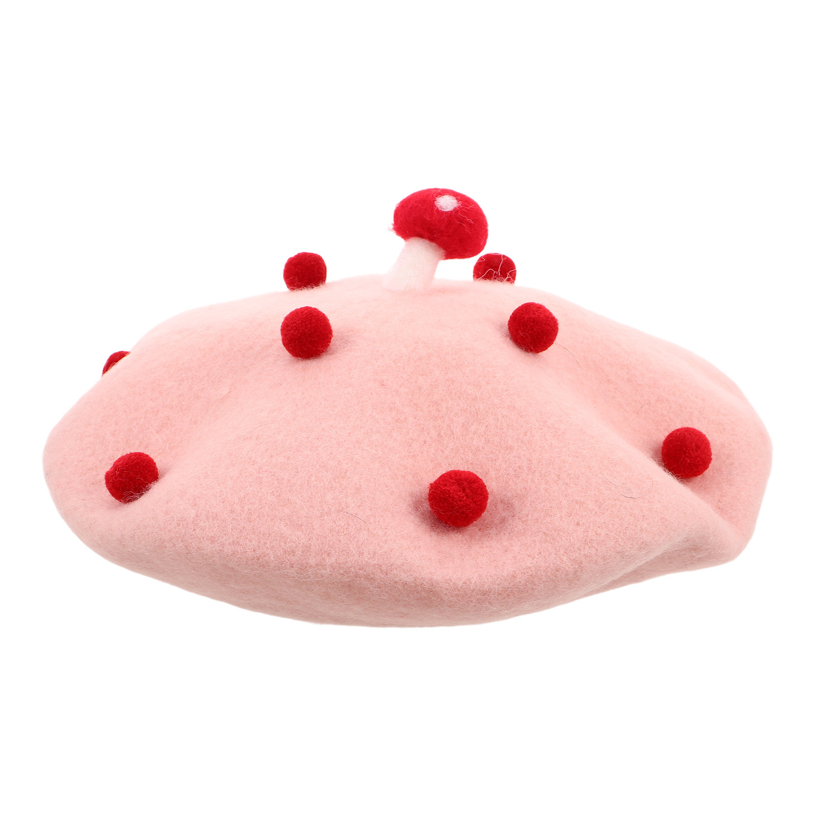 Kids Mushroom Beret Hat 54-56C - Beret French Wool ulasan dan harga