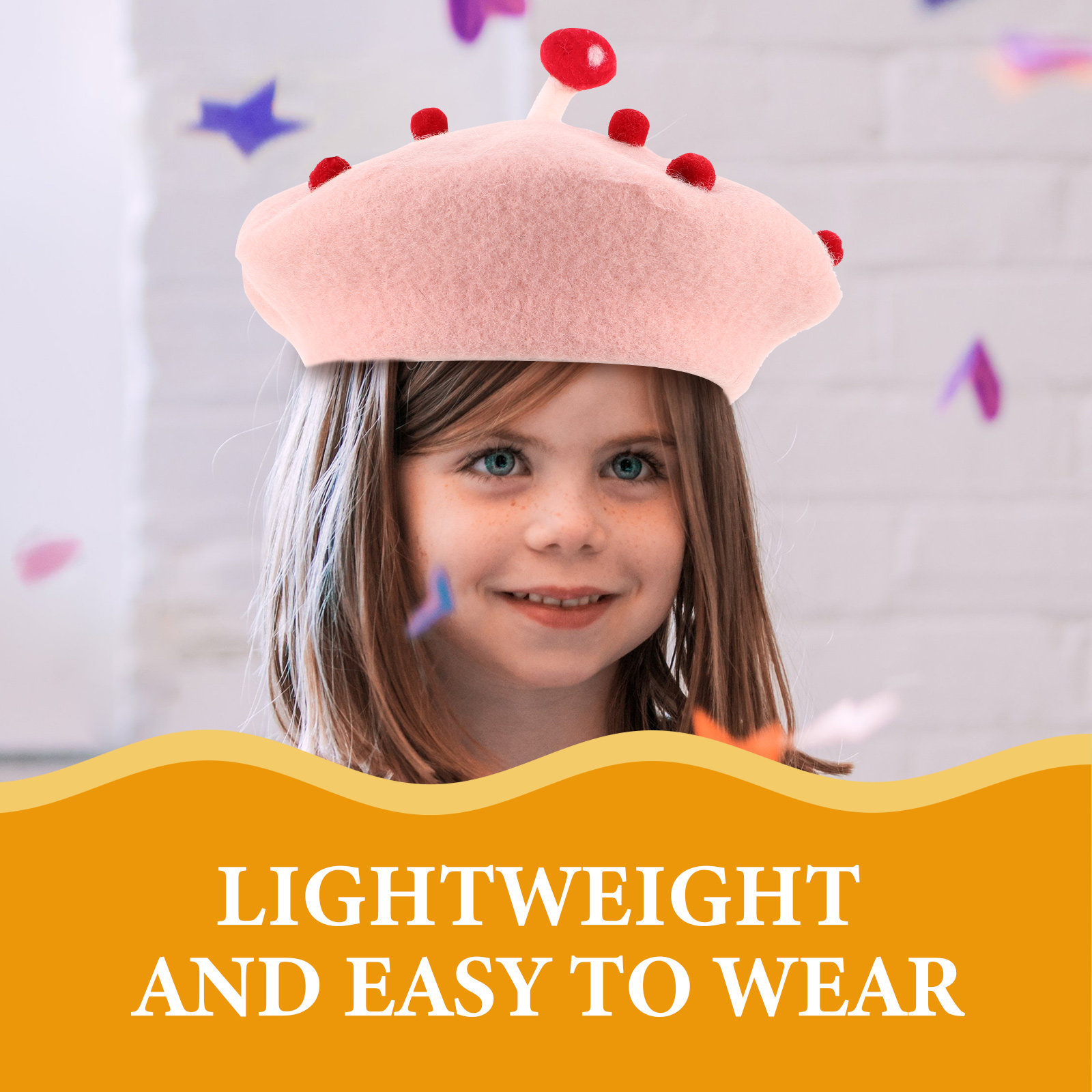 Kids Mushroom Beret Hat 54-56C - Beret French Wool ulasan dan harga