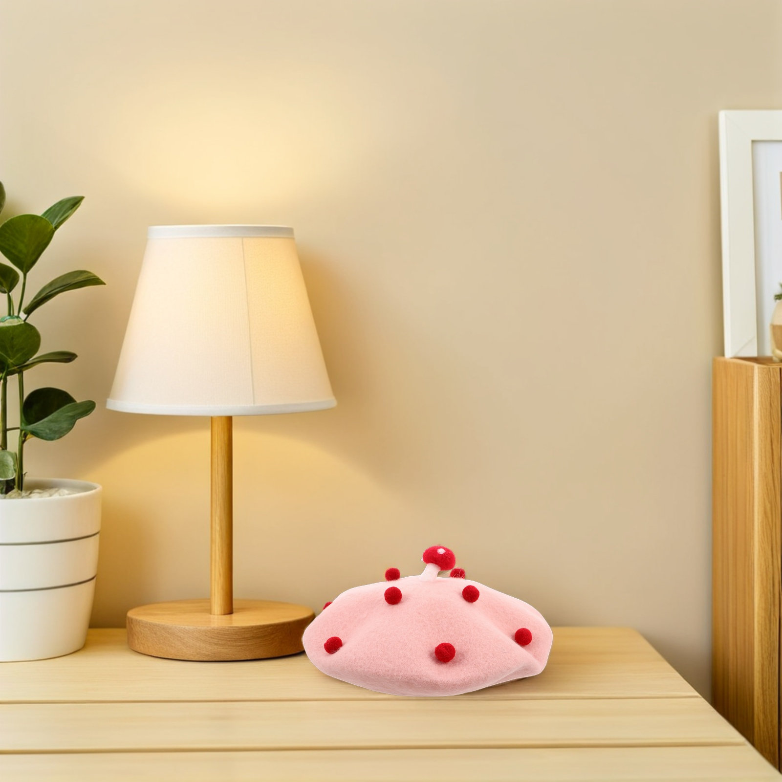 Kids Mushroom Beret Hat 54-56C - Beret French Wool ulasan dan harga