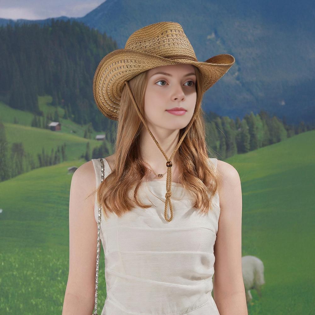 Straw Hat Men Women Spring Sum - Cowboy Hat Straw ulasan dan harga