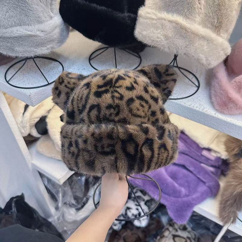 Women’s Retro Leopard Print Pl - Trapper Hat Ear Flap ulasan dan harga