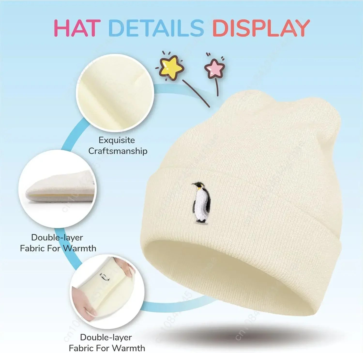 Animal Hat Beanie Gifts for Wo - Beanie Cuffed Knit ulasan dan harga