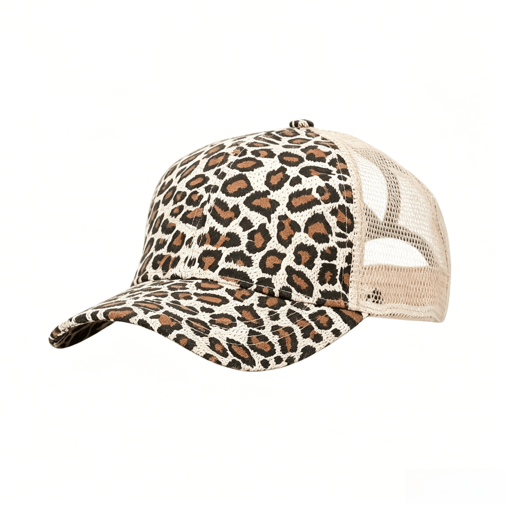 Leopard Adjustable Ponytail Ba - Trucker Cap Mesh ulasan dan harga