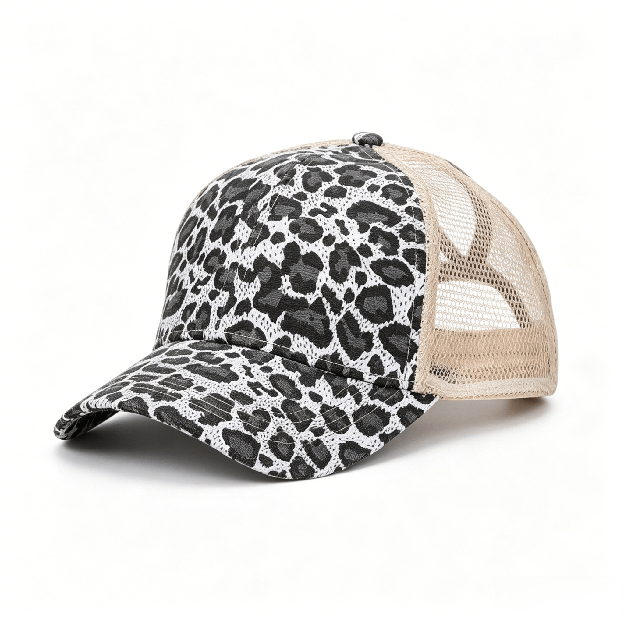 Leopard Adjustable Ponytail Ba - Trucker Cap Mesh ulasan dan harga