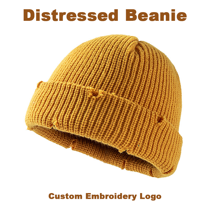 Custom Embroidery Logo Short D - Beanie Cuffed Knit ulasan dan harga