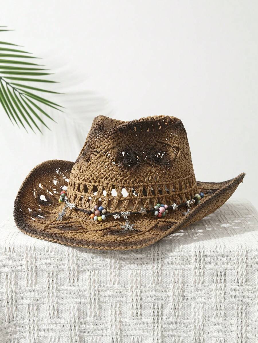 Hand Woven Straw Cowboy Hat Wi - Cowboy Hat Straw ulasan dan harga