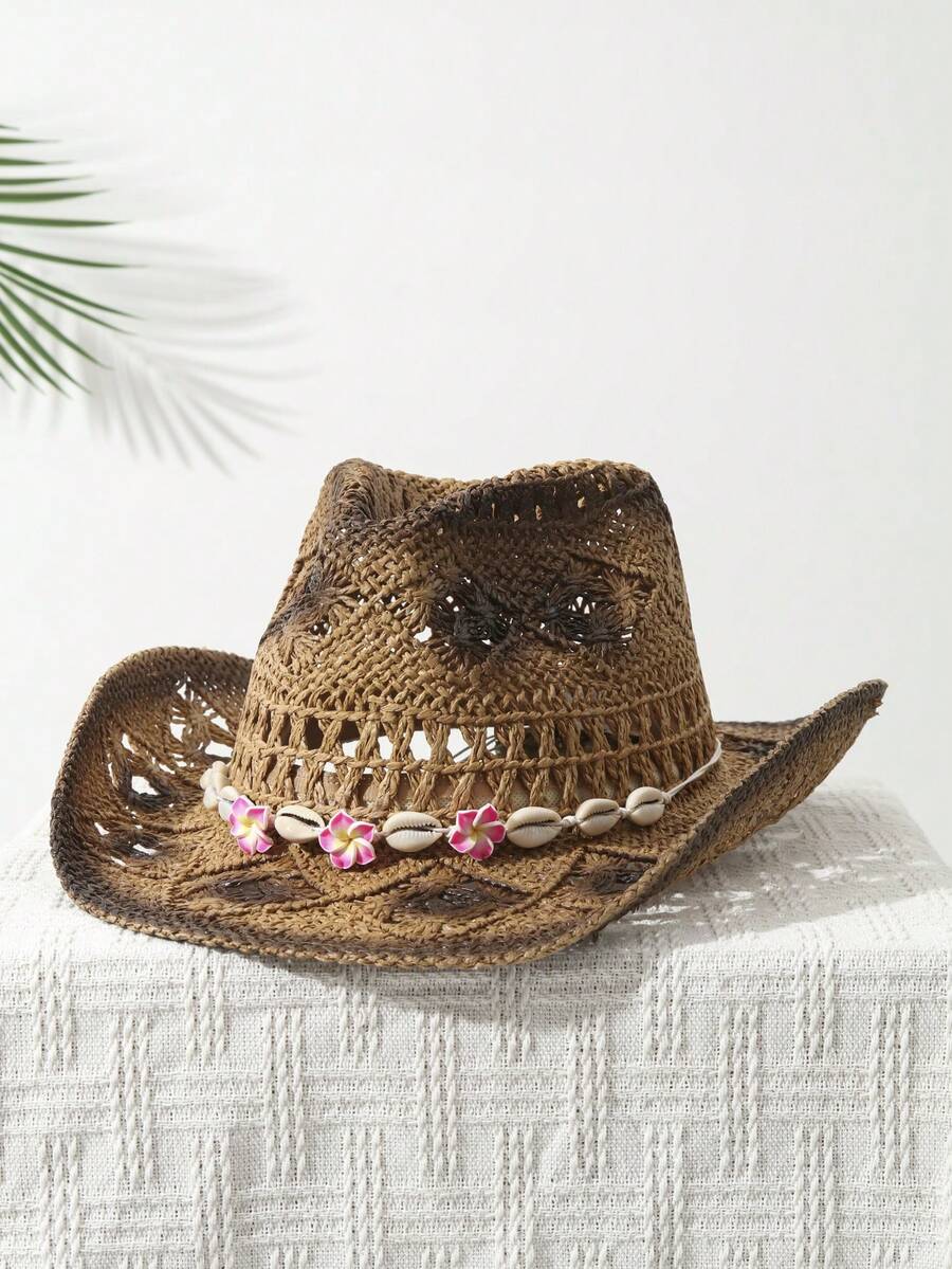 Hand Woven Straw Cowboy Hat Wi - Cowboy Hat Straw ulasan dan harga