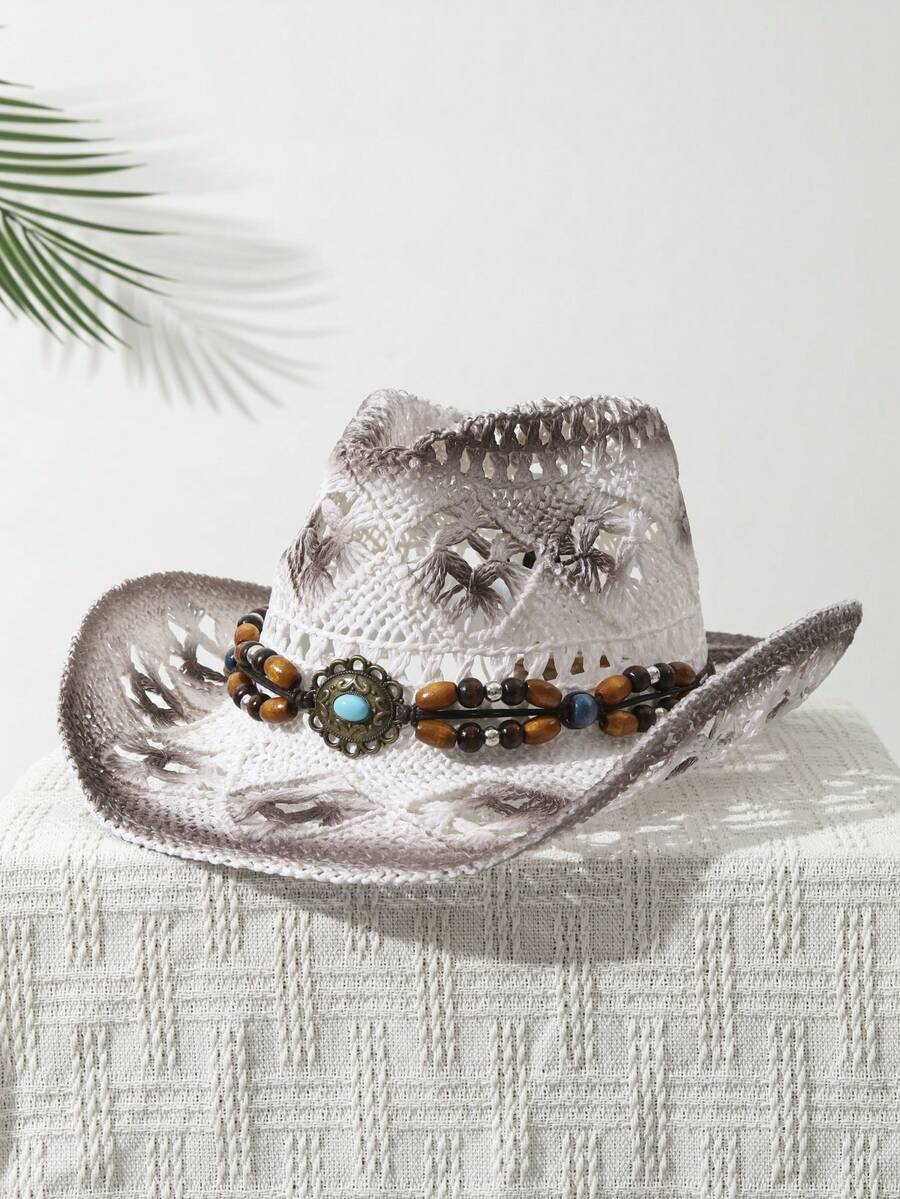 Hand Woven Straw Cowboy Hat Wi - Cowboy Hat Straw ulasan dan harga