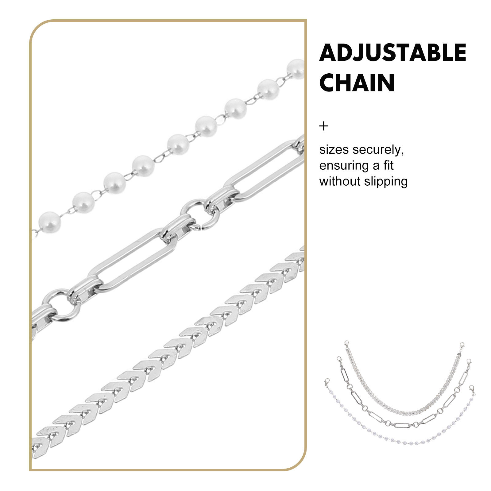 3Pcs Detachable Hat Chains Sum - Trucker Cap Mesh ulasan dan harga