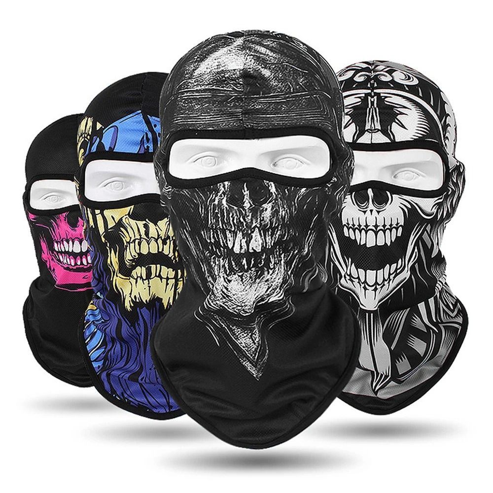 Skull Print Headgear Cap Sunsc - Skull Cap Helmet Liner ulasan dan harga