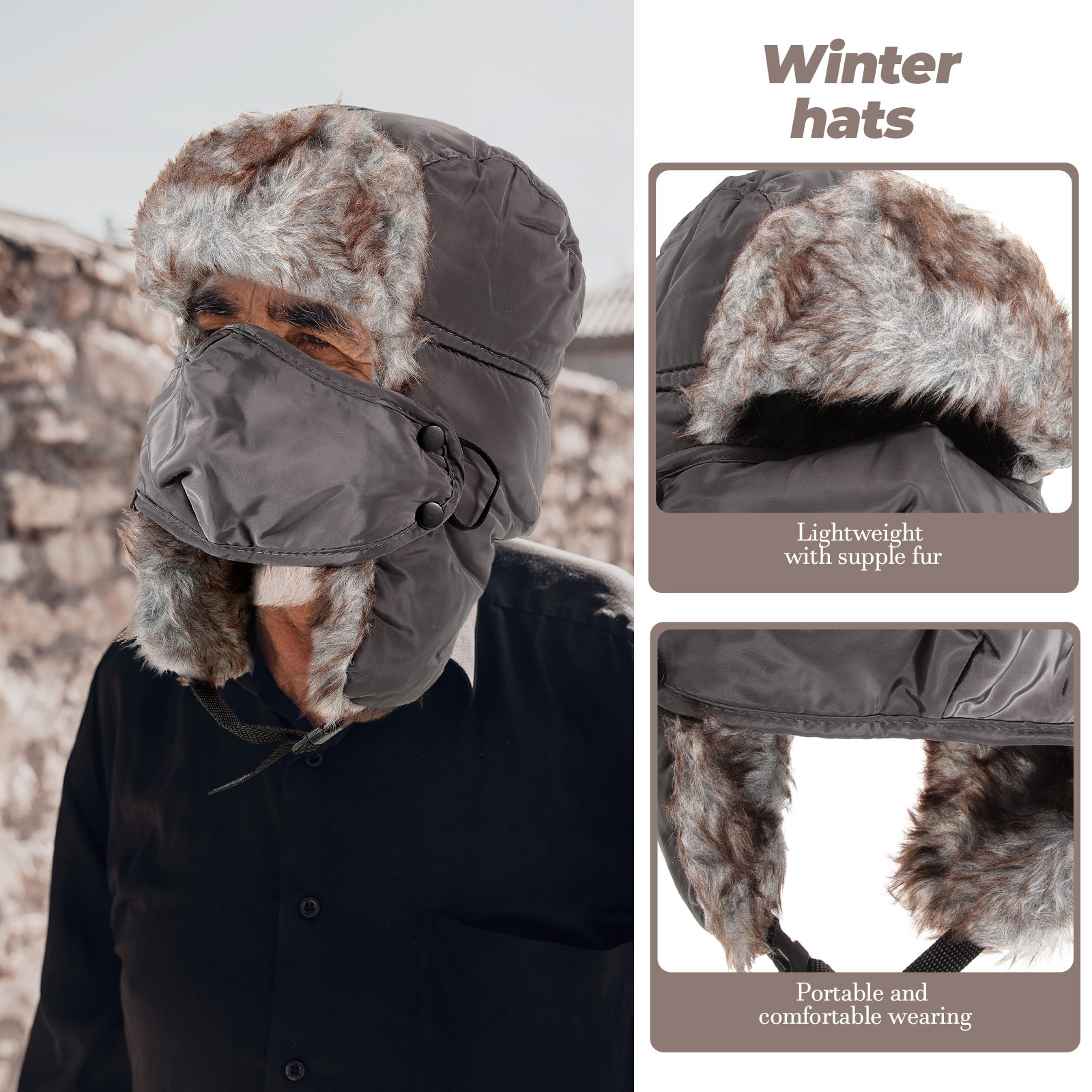 Men Women Winter Trapper Ski H - Trapper Hat Ear Flap ulasan dan harga